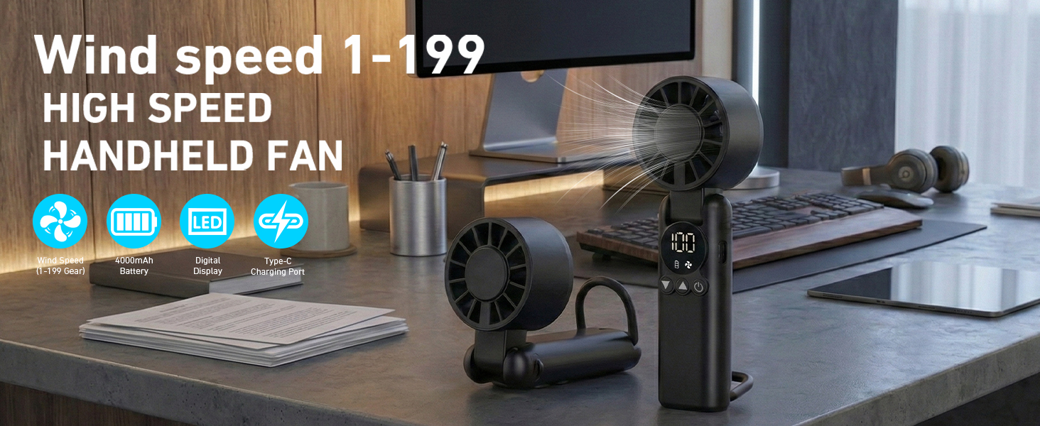 AILBTON Portable Handheld Turbo Fan