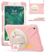 BRAECN for iPad 6th Generation Case Kids,Heavy Duty Shockproof Case with Hand Strap, Kickstand, S...