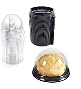 Clear Plastic Mini Cupcake Container, Mini Cupcake Boxes Mooncake Boxes Muffin Pod Clear Deep Dom...