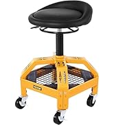 VEVOR Rolling Garage Stool, 300LBS Capacity, Adjustable Height from 24 in to 28.7 in, Mechanic Se...