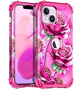 Miqala Compatible with iPhone 13 Case &amp; iPhone 14 Case,Glow in The Dark Three Layer Heavy Duty Sh...