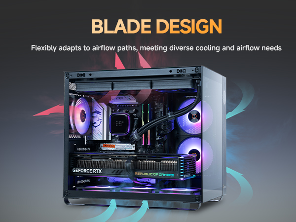 Gamma F12 Elite BK ARGB REVERSE BLADE 3 IN 1