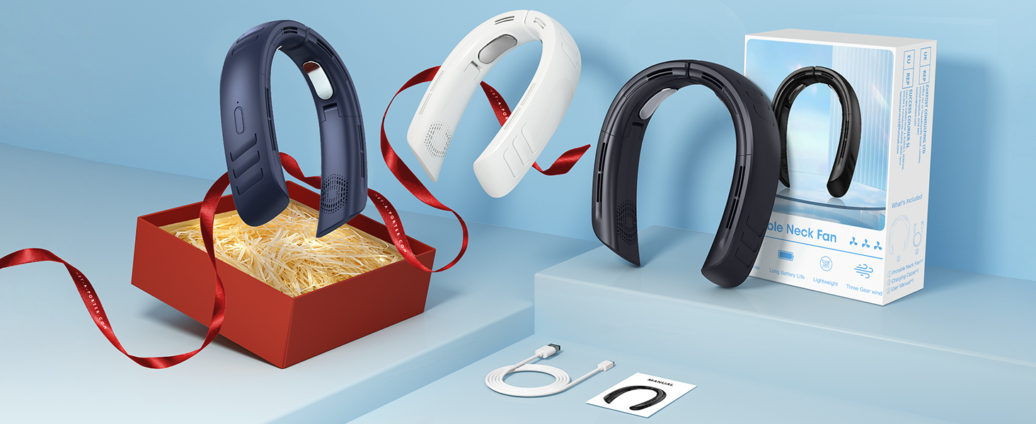 neck fan rechargable portable neck fan foldable neck fan personal fan neck fans that blow cold air