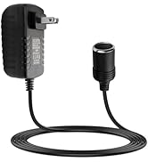 12V 2A 24W AC to DC Converter Car Outlet Adapter, Car Cigarette Lighter Adapter to Wall Plug, Pow...