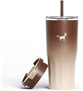 CHEERFUL GOAT Ceramic Lined Coffee Travel Tumbler – Stainless Steel Travel Coffee Tumbler with Ce...