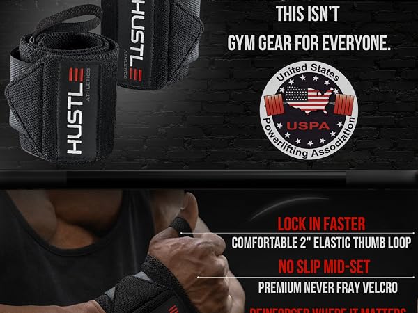 Weight lifting wrist wraps showing reinforced construction for serious strength training