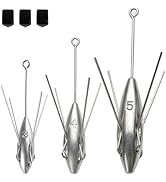 Sputnik Sinker Spider Sinkers 3/6-Piece — Heavy-Duty Long-Tail Surf Fishing Weights for Strong Cu...