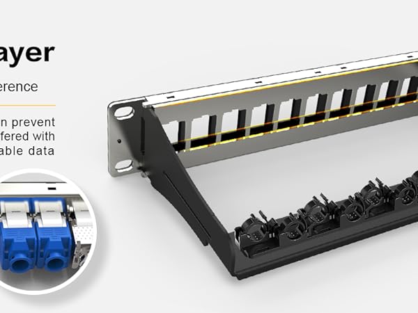 12 Port keystone patch panel