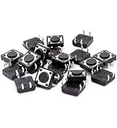 TWTADE / 20pcs PCB Momentary Tactile Tact Push Button Switch DIP, 12 x 12 mm x 4.3 mm Panel