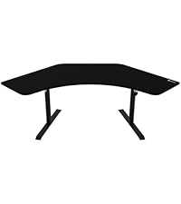Arozzi Arena Large Gamer Desk - 63x32” Adjustable Height PC Gaming Desk with Storage for Cables & Tr...