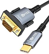 USB C to VGA Cable 6FT, USB Type C to VGA Cord, Compatible with MacBook Pro, iPad Pro,Samsung S20...