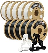 OVERTURE 10KG Bundle PETG 3D Printer Filament 1.75mm, Neatly Wound Durable PETG 10kg Spool (22.2l...