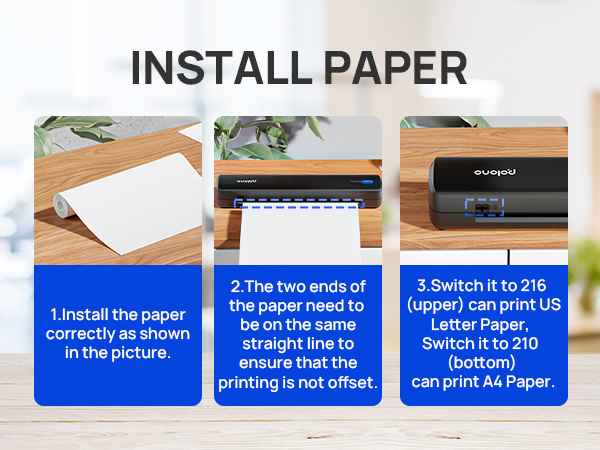Printer Portable printer thermal printer inkless printer wireless printer