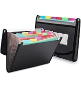 2-Pack NAFY A4 Accordian File Organizer, 13-Pockets Colour Document Organizer Expanding File Fold...