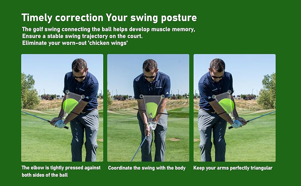 Golf swing connecting ball