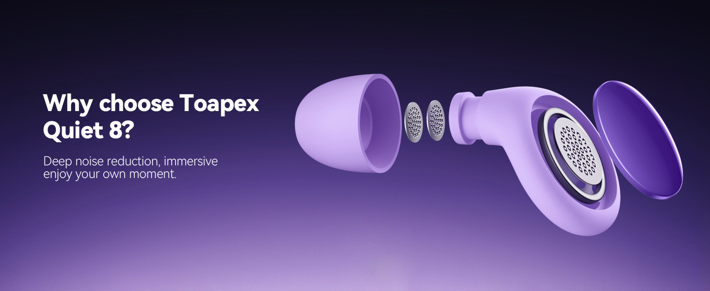 Toapex Q8 Earplugs Noise Cancelling Ear Plugs