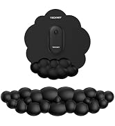 TECKNET Cloud Wrist Rest &amp; Ergonomic Mouse Pad, Cloud Keyboard Wrist Rest with Non-Slip Base, PU ...