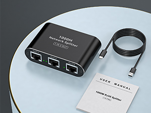 ethernet splitter internet splitter network splitter 1 to 4 lan splitter either cat6 splitter