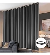 hoeflife Room Dividers Blackout Curtains Track Ceiling Mount Ceiling Track for Curtain Living Roo...