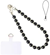 Handmade Beaded Charm Cell Phone Camera Lanyard, Wrist Strap with Natural Gemstone Beads,Phone Ch...