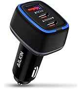 78W USB C Car Charger, Super Fast Charging Cigarette Lighter Adapter, 3 Port Power Delivery Auto ...