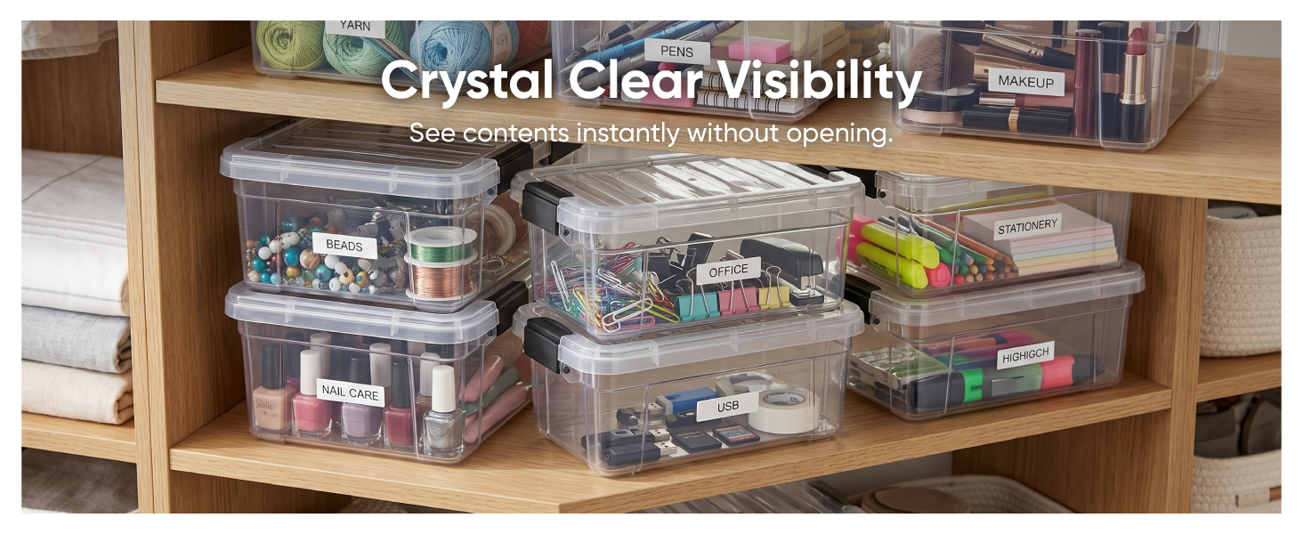 Superio Slime &amp;amp;amp; Stackable Clear Storage Containers