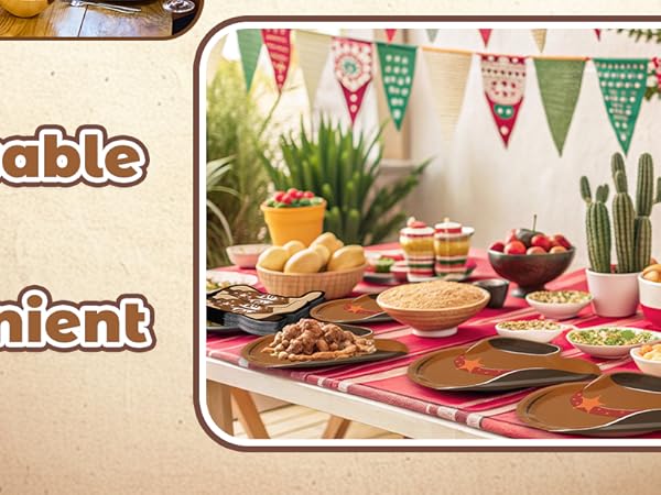 90Pcs Western Cowboy Plates Napkin Set 