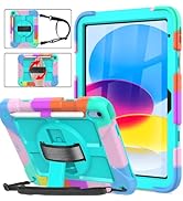 BMOUO iPad 10th Generation Case - iPad 10.9 2022 Case with Screen Protector, 360 Rotating Stand &amp;...