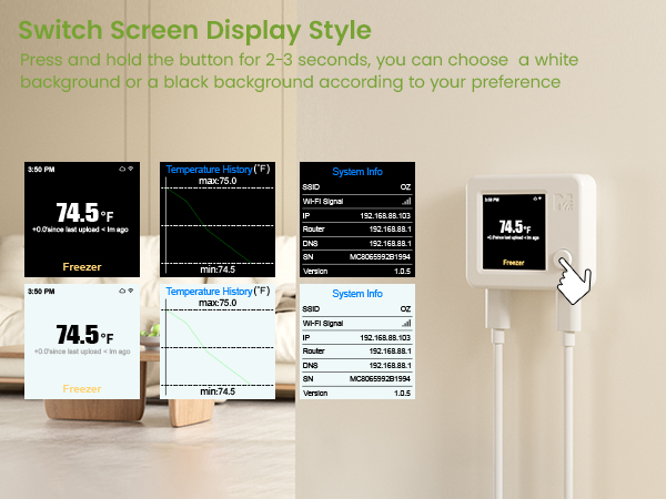 Easy to Switch Display Colors to Match Your Style