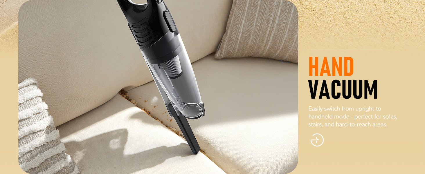 The included crevice tool reaches deep into corners, baseboards, car vents, sofa seams