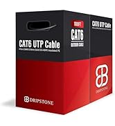 Dripstone - DS611 1000ft CAT6 Outdoor Direct Burial Solid Cable 23AWG Waterproof Wire HDPE Insula...