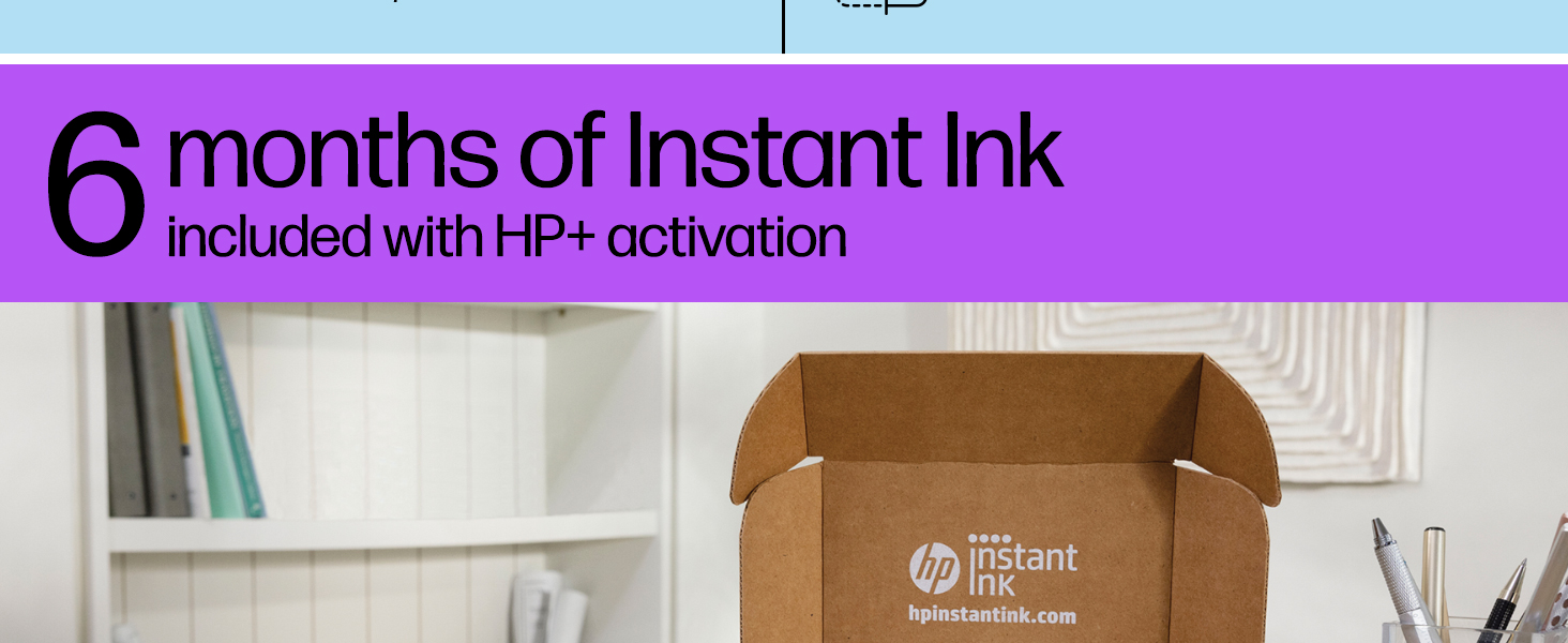 hp+ smart printing system Instant Ink offer cartridge delivery recycling wireless printing