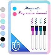 VUSIGN Small White Board Dry Erase, 8.5'' x 11'' Magnetic Dry Erase Board, Mini Whiteboard with M...