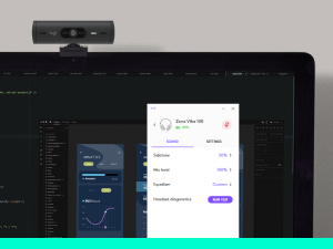 A screenshot of Zone Vibe 100 settings menu