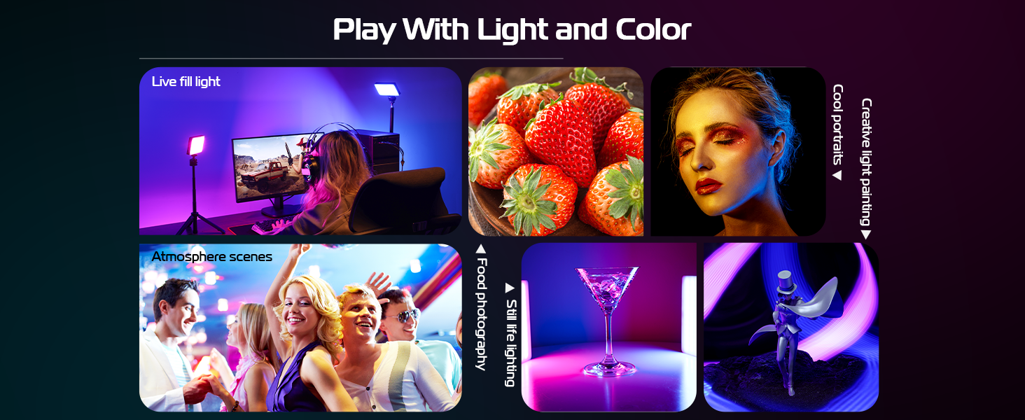 camera light rgb lights rgb portable light newmowa 60 led high power rechargeable clip