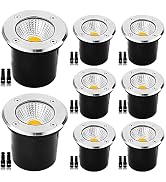 ELEGLO 8 Pack 9W Led Well Lights, Low Voltage Landscape Lights,12V/24V Landscape Lighting,IP67 Wa...