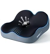 HUANUO Office Seat Cushion for Tailbone Support, High-Density Memory Foam Cushion, Breathable Coc...