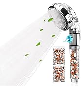 Ionic Shower Head,Handheld High Pressure 3 Modes Shower Spray-One Key Switch, Water Saving Adjust...