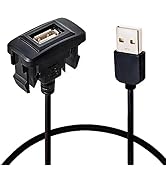 Anina 1.57"x0.87" USB Port Car Charger for Toyota, Male to Female USB Power Socket Adapter, Panel...