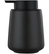 12Oz Black Soap Dispenser - Ceramic Lotion Hand Soap Dispenser with Easy-to-Press Pump, Refillabl...