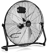COSTWAY Floor Fan, 20-inch High Velocity Floor Fan with 145° Adjustable Tilt, 3-Speed Adjustable,...