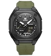 OLEVS Watches for Men Square Multifunctional Sports Watch Wrist Watch Gift | LED luminous, World ...