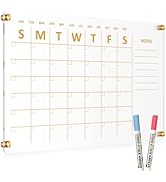 QUEENLINK Acrylic Calendar for Wall, 24
