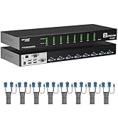 MT-VIKI 8 Port IP KVM Console, Rack Mount KVM Over IP for Remote Access, 1 Local &amp; 1 Remote Acces...