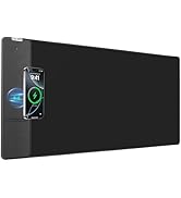 Wireless Charging Mouse Pad, Gaming Mouse Pad, 31.5"x15.8" Large Desk Mat for Laptop/Keyboard, Wa...