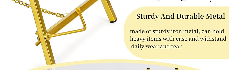 Gold Metal Easel Stand