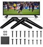 DOITOOL 2 Pcs TV Legs Base Stand Compatible for Roku TV 32 40 49 50 55 Inch, Table Holder Stand M...