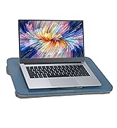 Lap Desk, Portable Laptop Desk Fits Up to 16“ Laptops, with Tablet Slot, Built-in Cushion, Great ...