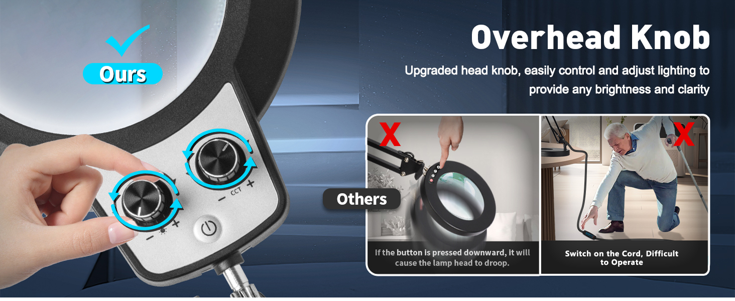 workbench light,esthetician light,magnifier with light hands free,10x magnifying glass