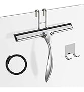 Shower Squeegee Set, 10-Inch Stainless Steel Squeegee for Bathroom, Shower Doors, Mirrors, Tiles,...